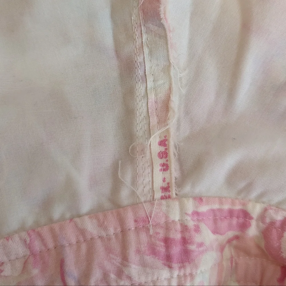 True Vintage Pink & White Floral Fit & Flare 1950s Cotton Sun Dress size 0-2 - Picture 12 of 15